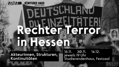 Veranstaltungsreihe "Rechter Terror in Hessen"