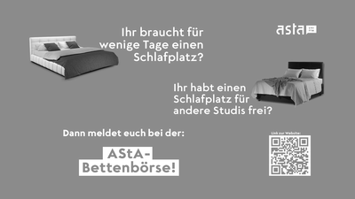 Informationen und QR Code für die Bettenbörse